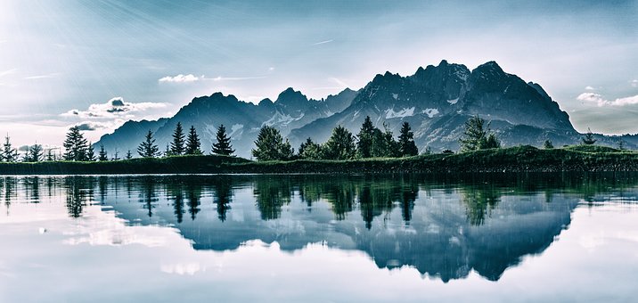 5 Sterne Camping Österreich - Blick auf die Berglandschaft des wilden Kaisers