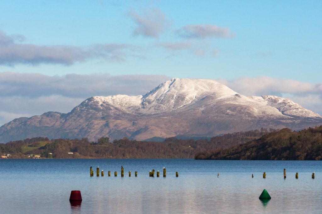 Campingplätze Schottland - Ein See mit dem Ben Nevis im Hintergrund