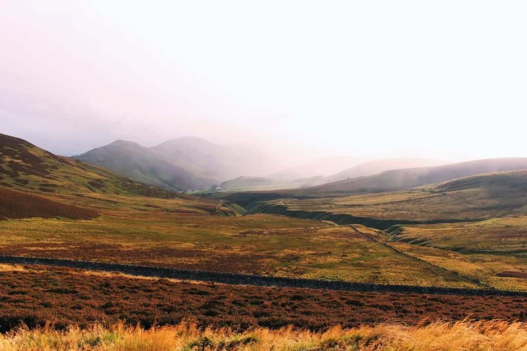 Campingplätze Schottland - Pentland Hills im Nebel