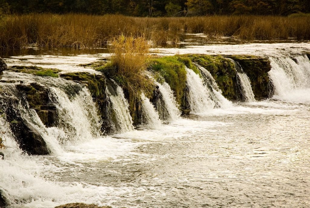 Campingplätze Lettland - Blick auf die Venta Wasserfälle in Kuldiga.